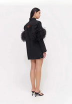 Rachel Gilbert Dani Jacket Mini Dress Black