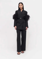 Rachel Gilbert Dani Jacket Mini Dress Black