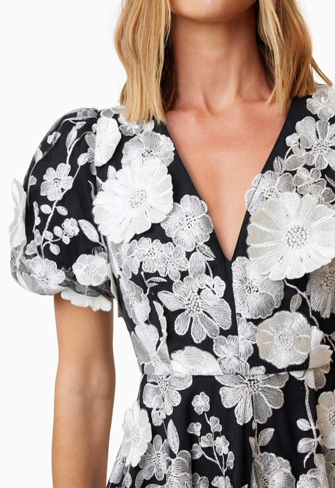 Selene Floral Mini Dress Black Size M