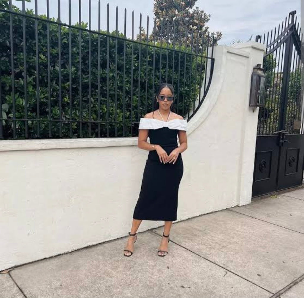 Hepburn Midi Black/White