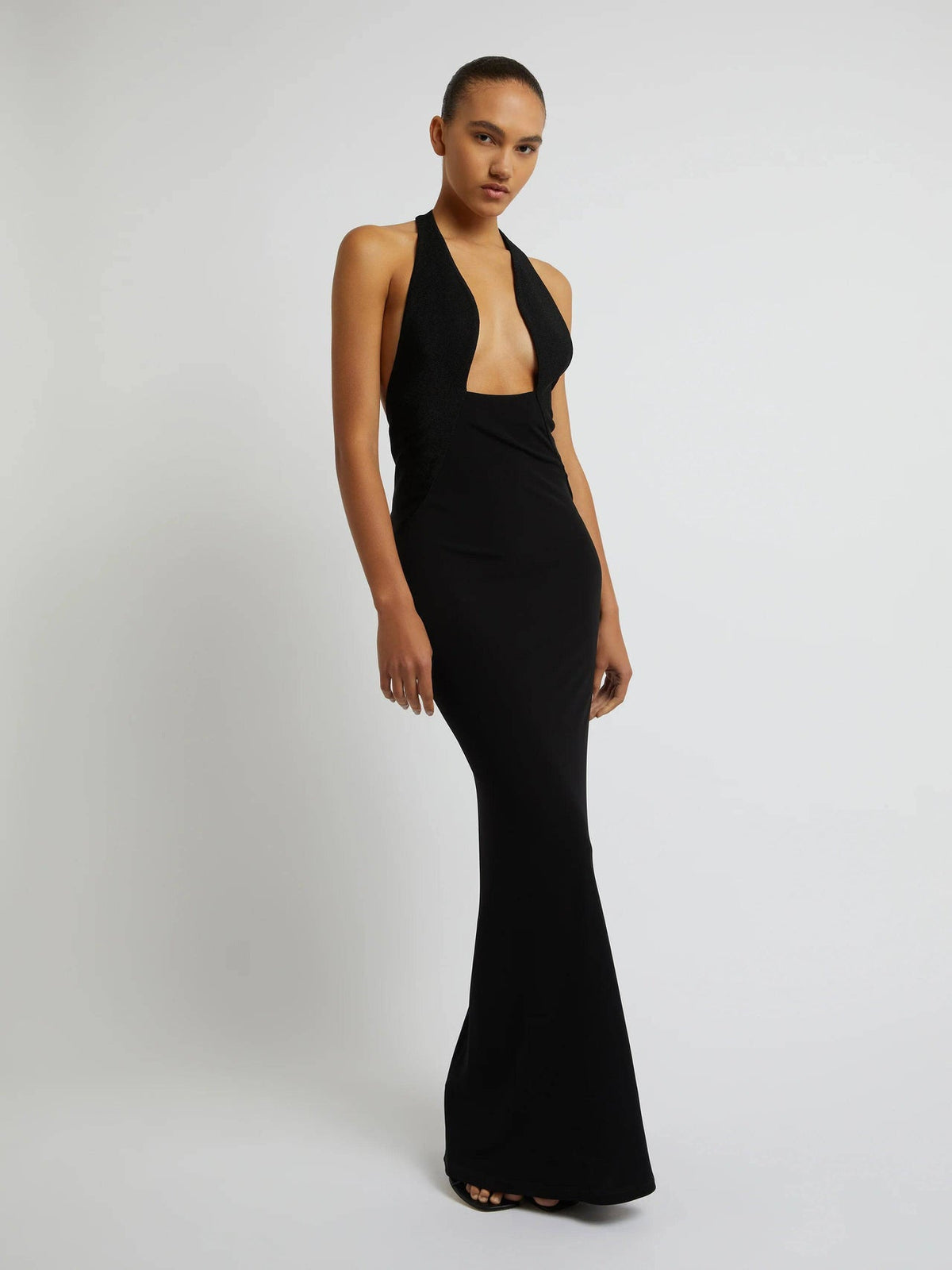 Tailored Sloped Halter Dress