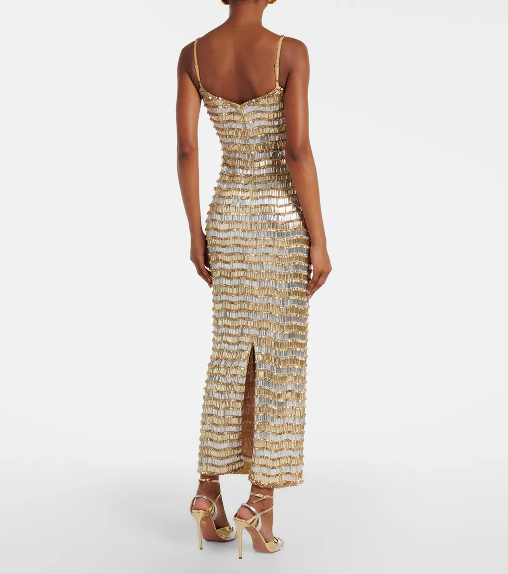 Zeph Gown Gold Silver