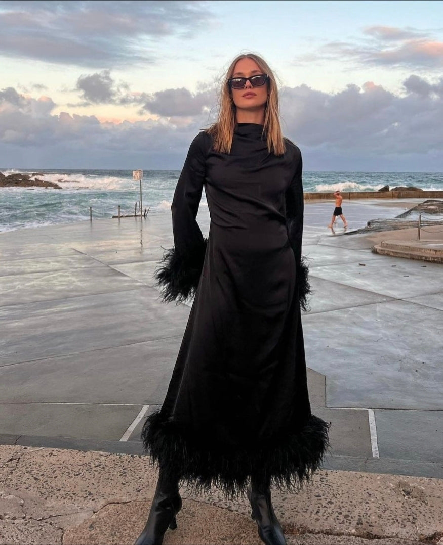 Pietro Midi Dress Black
