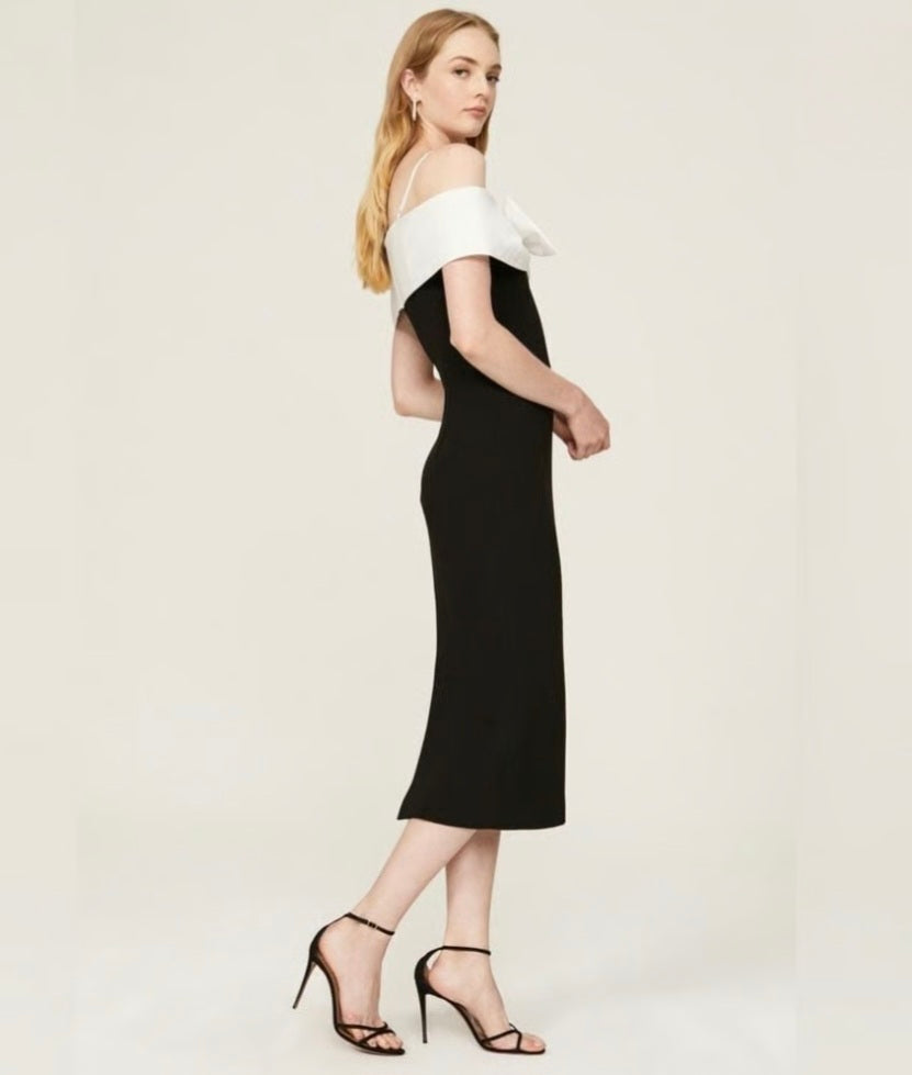 Hepburn Midi Black/White