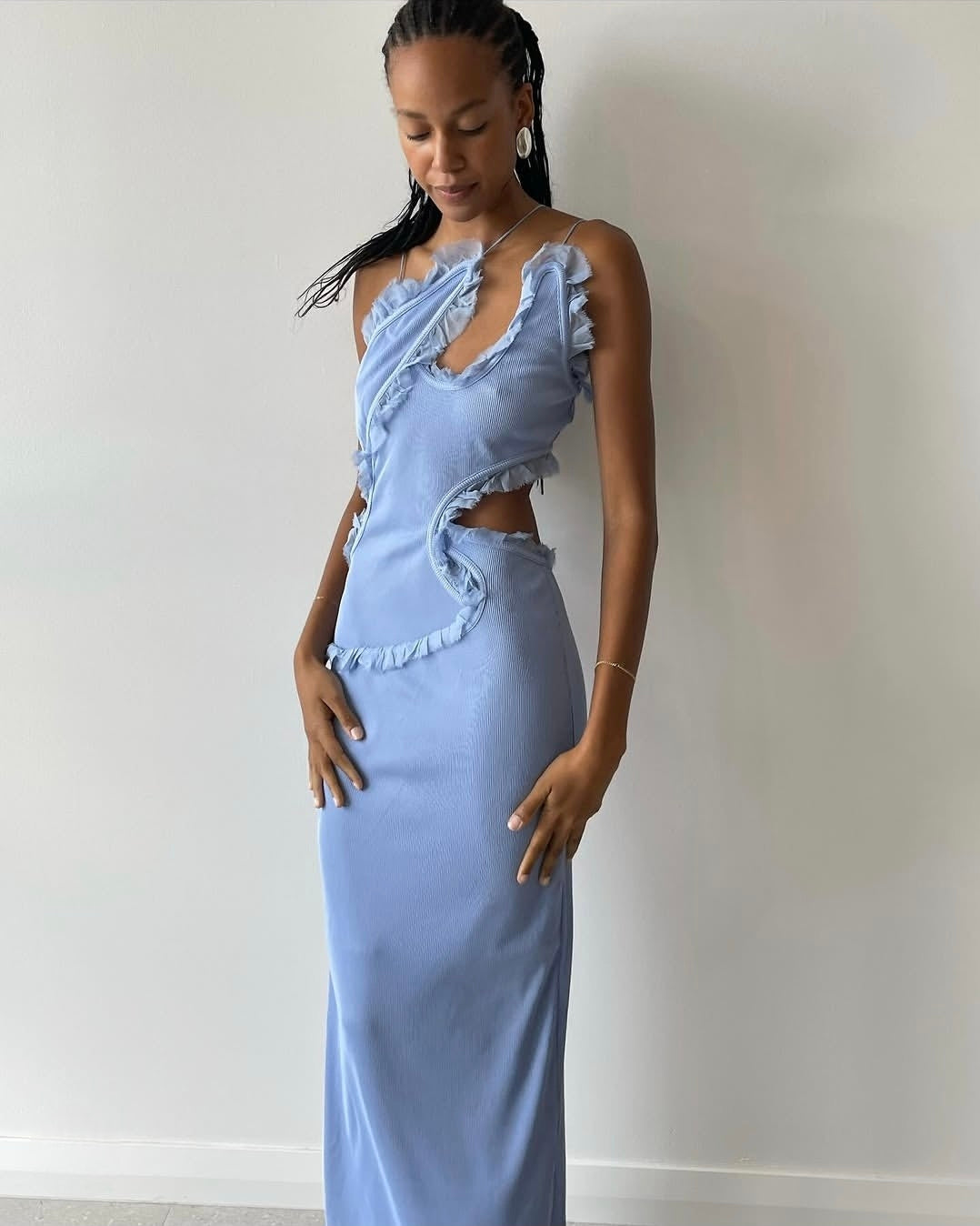 Carina Interlinked Dress Blue