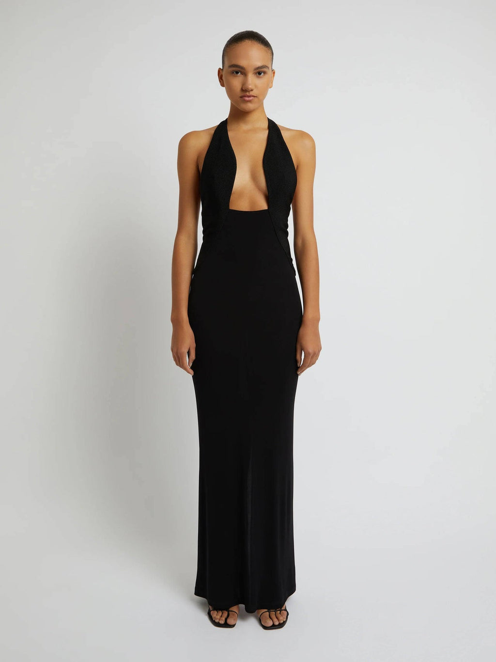 Tailored Sloped Halter Dress