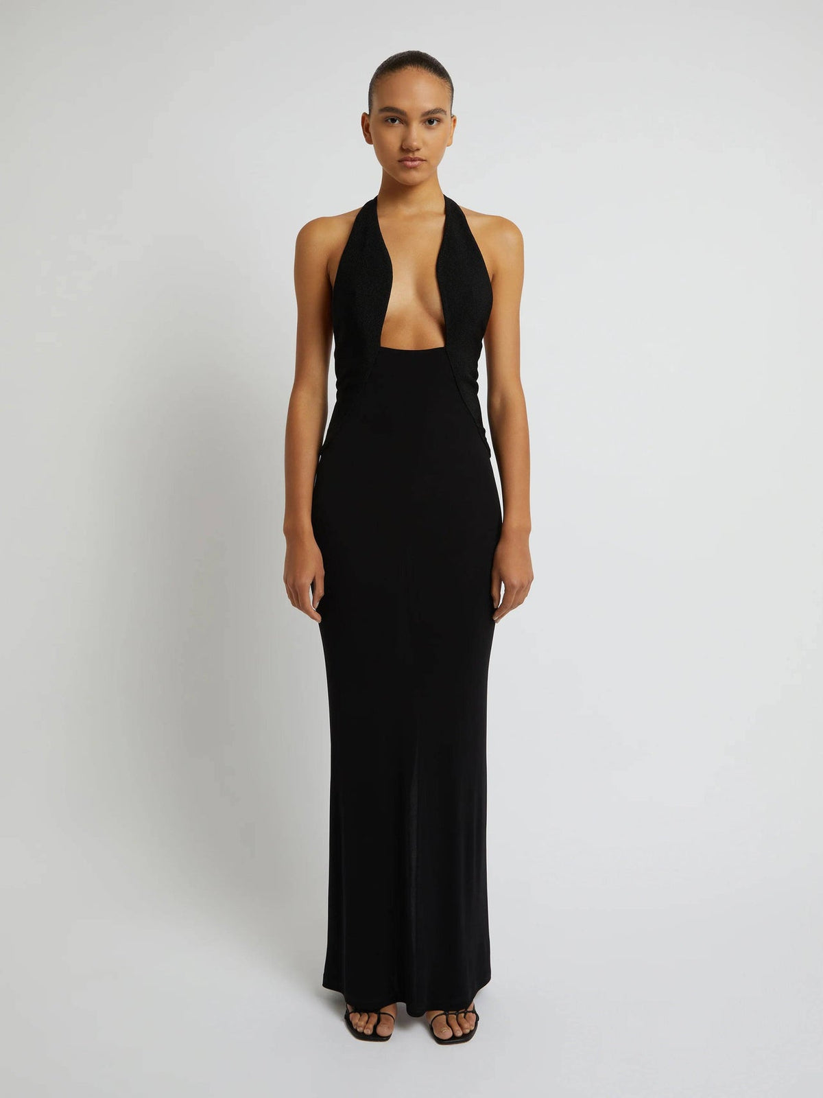 Tailored Sloped Halter Dress