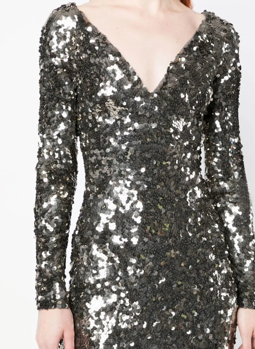 Fleur Midi Dress Gunmetal