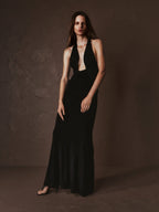 Tailored Sloped Halter Dress
