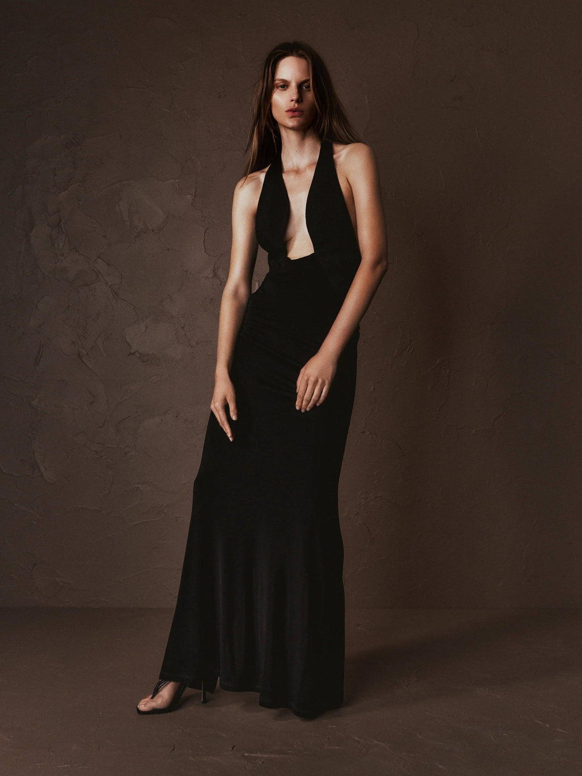 Tailored Sloped Halter Dress
