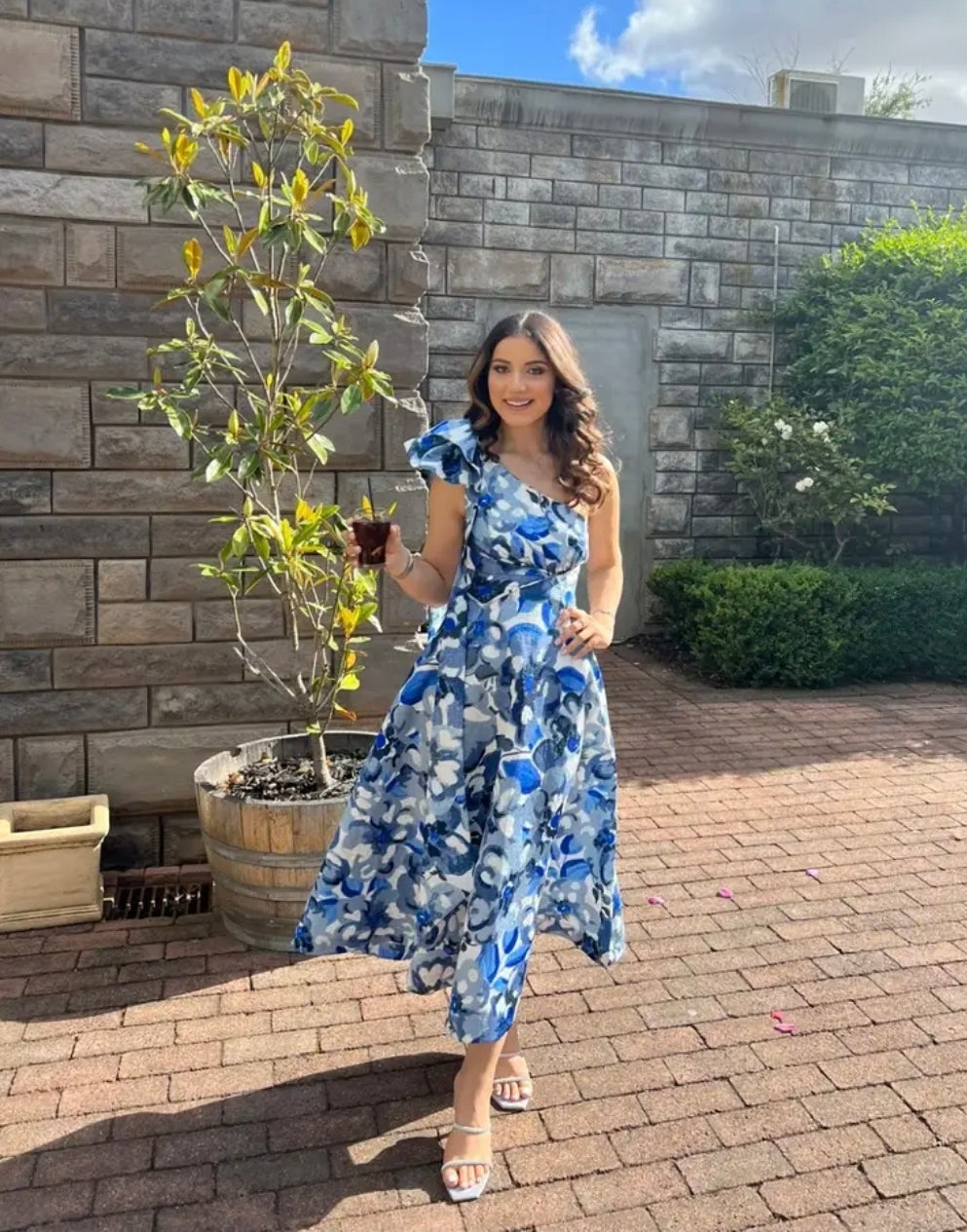 Emiliano Dress Blue Print