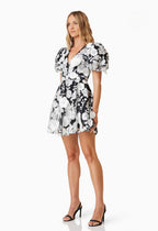 Selene Floral Mini Dress Black Size M