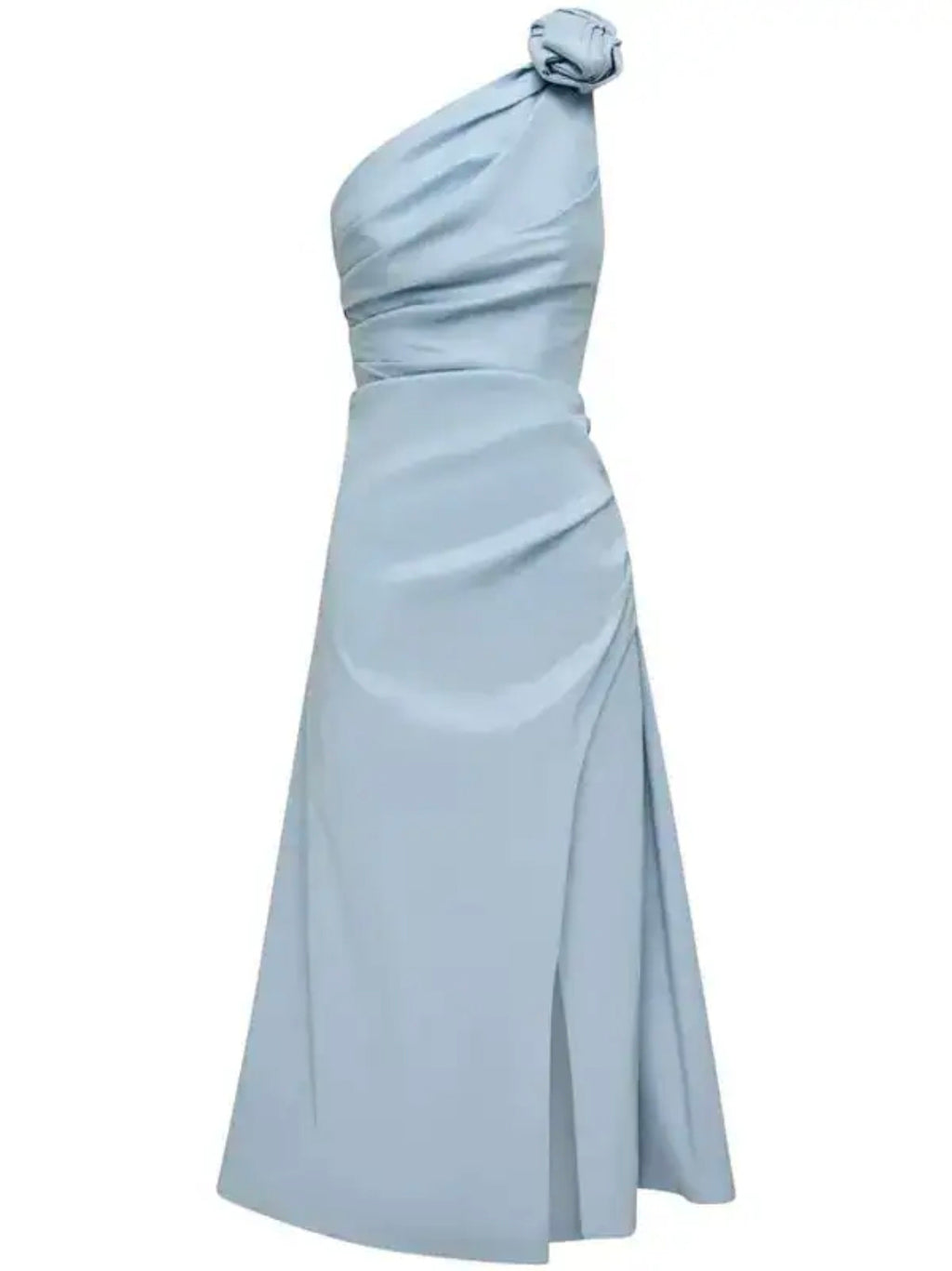 Beki Taffeta Midi Dress Ice Blue