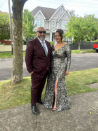 Fleur Gown Gunmetal