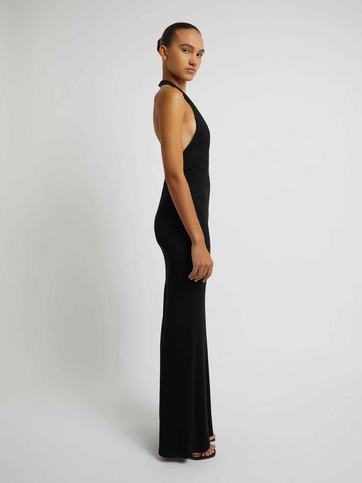 Tailored Sloped Halter Dress