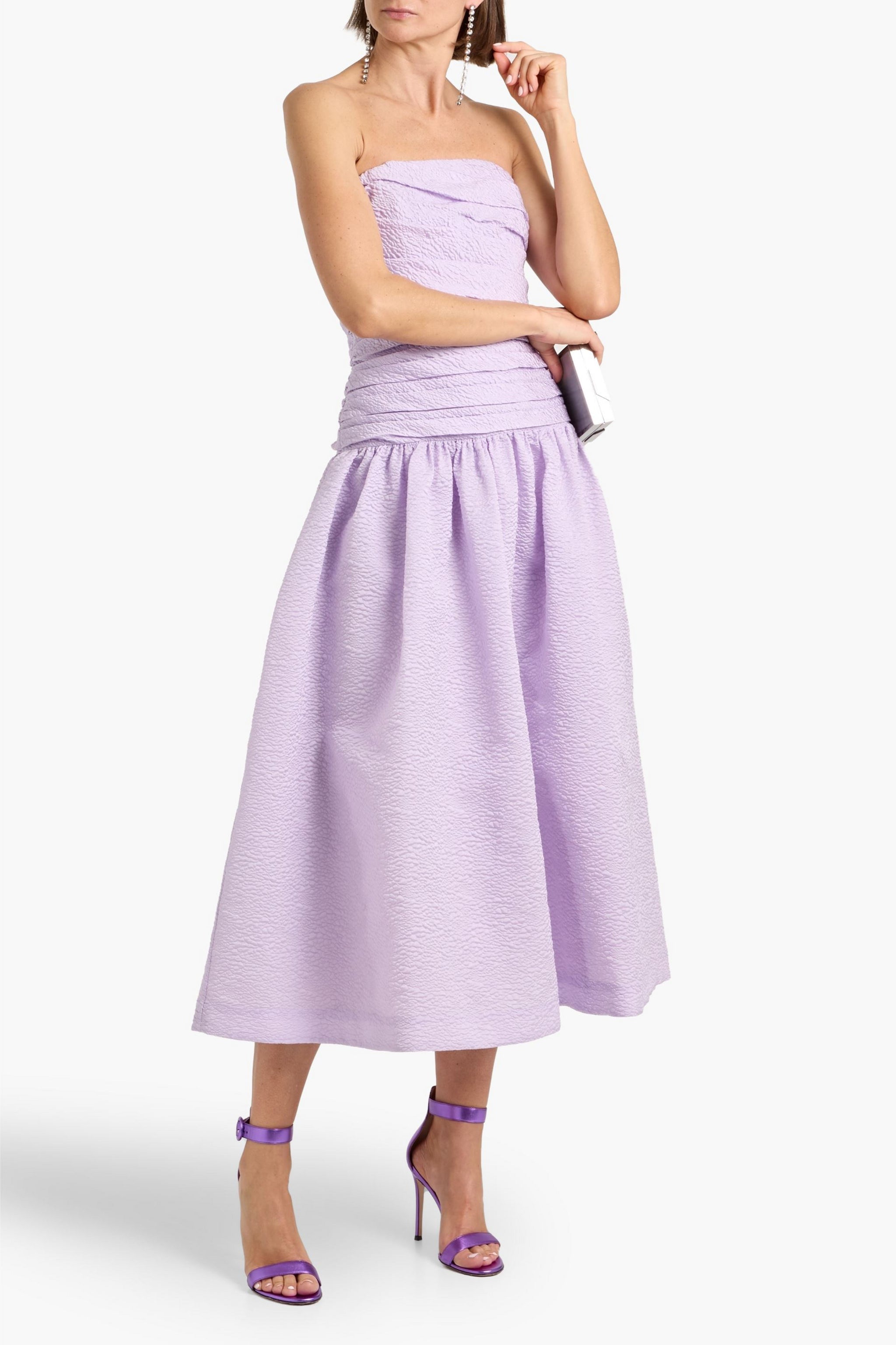 Sophia Strapless Dress Purple