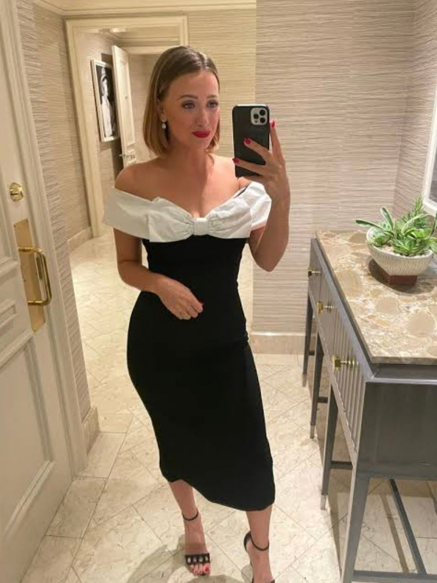 Hepburn Midi Black/White