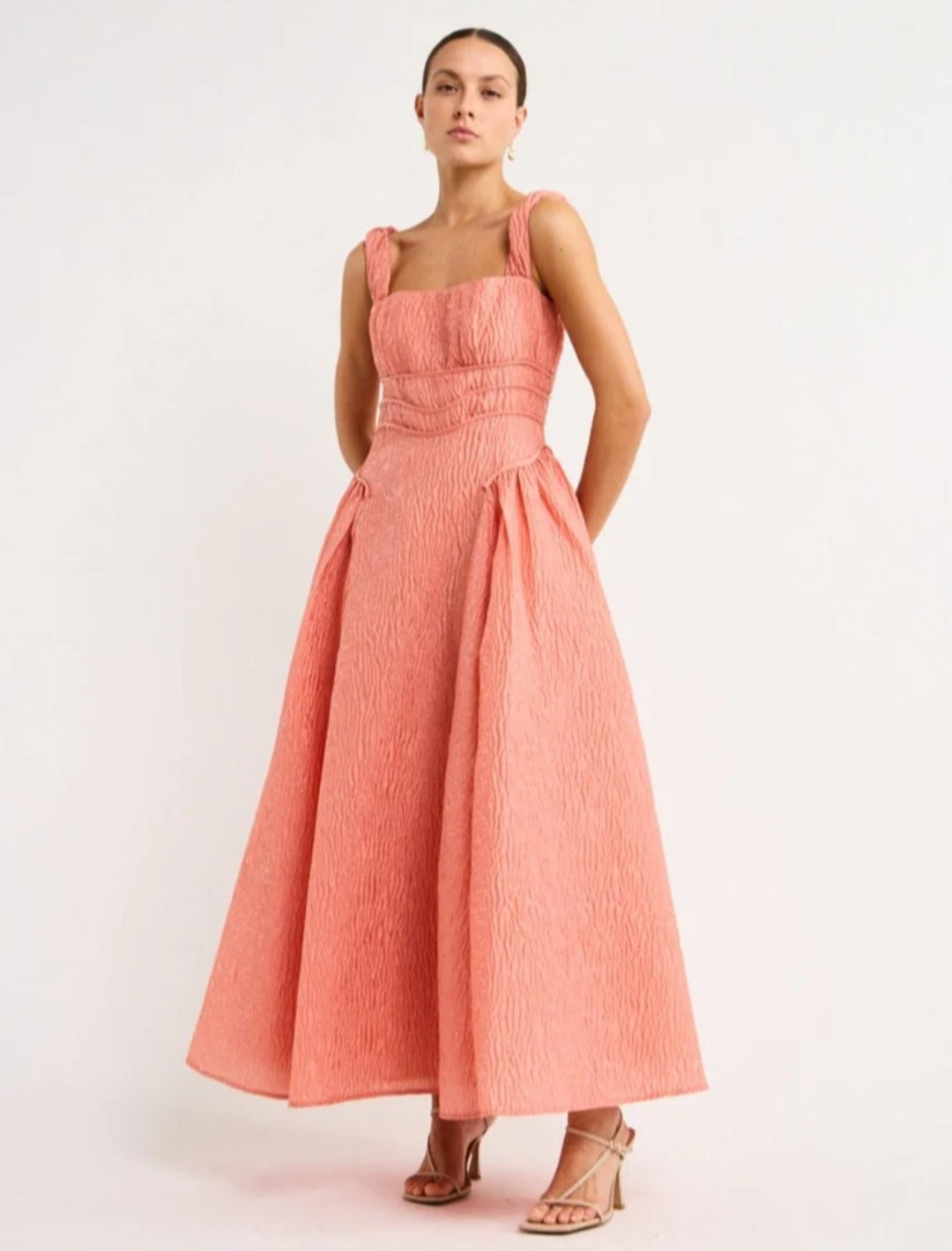 Sophy Strap Midi Peach