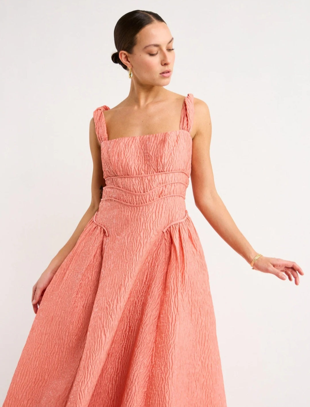 Sophy Strap Midi Peach